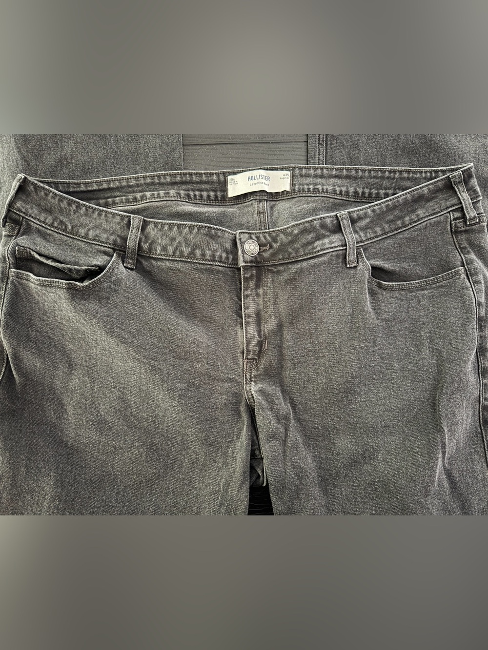 Hollister Women’s Washed Black Bootcut Jeans